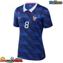 Camisa de Futebol França Aurelien Tchouameni #8 Equipamento Principal Mulheres Mundo 2026 Manga Curta
